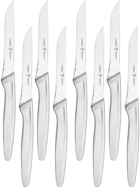 HENCKELS Steak Knife Set of 8, Stainless Steel Knife Set, Silver
