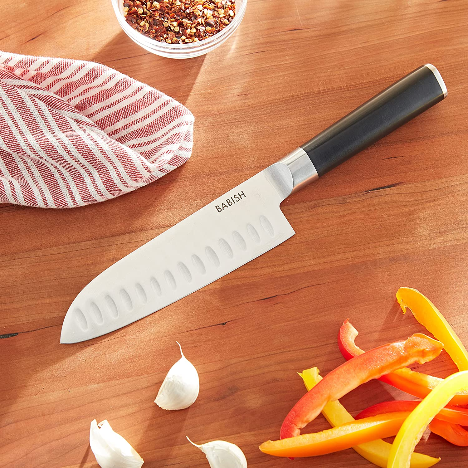 Babish High-Carbon 1.4116 German Steel Cutlery, 6.5" Santoku Knife