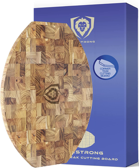 DALSTRONG Corner Counter Teak Wood Cutting Board - Tight Wood Grain - 24" X 18" X 2.2" - Kitchen Chopping Board - Serving Board - Cutting Boards - Gift Packaging