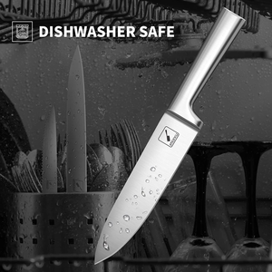 Kitchen Knife Set - Imarku 15 Pieces German Stainless Steel Kitchen Knife Block Set with Sharpener - Dishwasher Safe Kitchen Knives - Ultra Sharp Chef Knife Set for Kitchen with Block - Silver