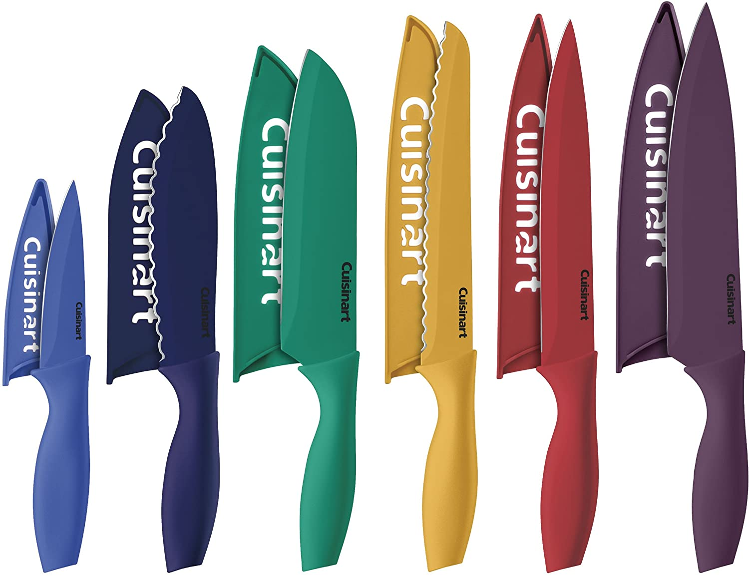 Cuisinart C55-12PCKSAM Color Blade Guards (6 Knives and 6 Covers) 12-Piece Knife Set, Jewel