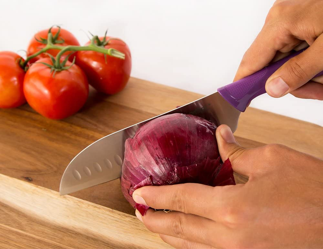 ZYLISS 6 Piece Kitchen Knife Set with Sheath Covers, Stainless Steel