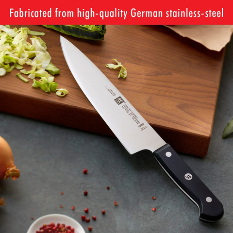 Image of ZWILLING Gourmet 8-Inch Chef’S Knife, Kitchen Knife, Black, Stainless Steel