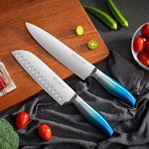 Kitchen Knives Sets, Ultra Sharp 8 Inch Chef Knife and 7 Inch Santoku Knife, 2 Piece Professional Stainless Steel Knives with Ergonomic Handle and Gift Box for Kitchen