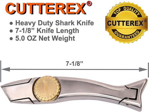 Image of CUTTEREX Heavy Duty Shark Knife Vinyl Knife Utility Knife Roofing Knife Delphin Dolphin Carpet Knife