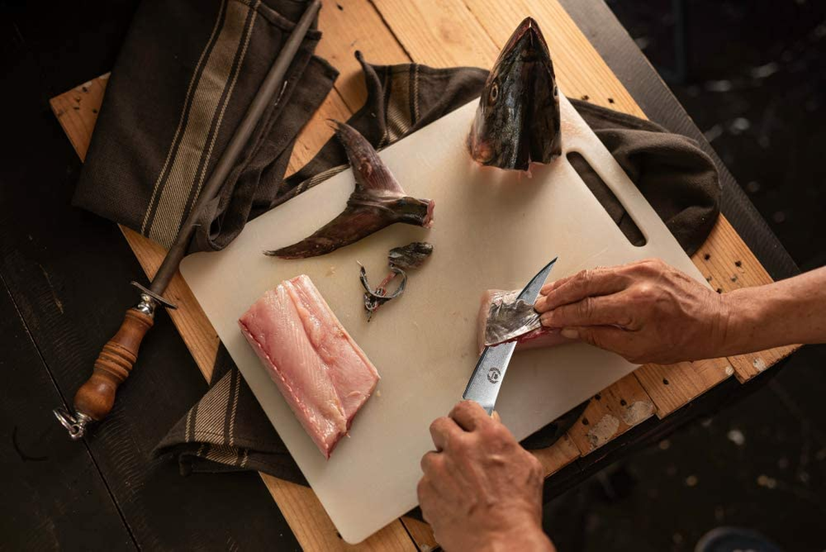 Boning / Fillet Knife: Professional Japanese 6 Inch Razor Sharp AUS10 Premium High Carbon 67 Layer Damascus Stainless Super Steel Full Tang Chef’S Knives W/ G-10 Handle by Regalia Knives