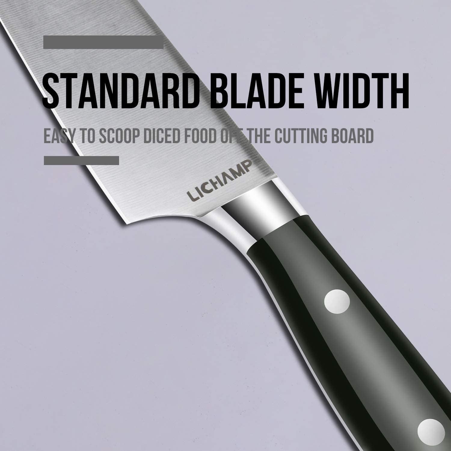 Lichamp Chef Knife, 8 Inches Chefs Knife with Professional Forged Stainless Steel Blade and Riveted Handle