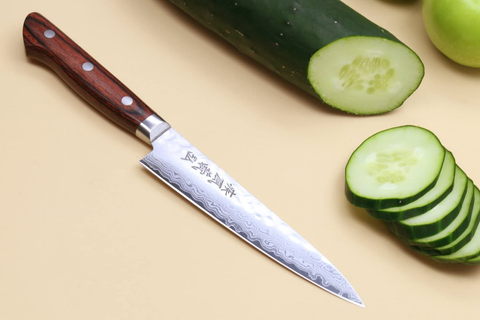 Image of YOSHIHIRO- Hammered Damascus Chef Knife 6PC SET - MADE in JAPAN