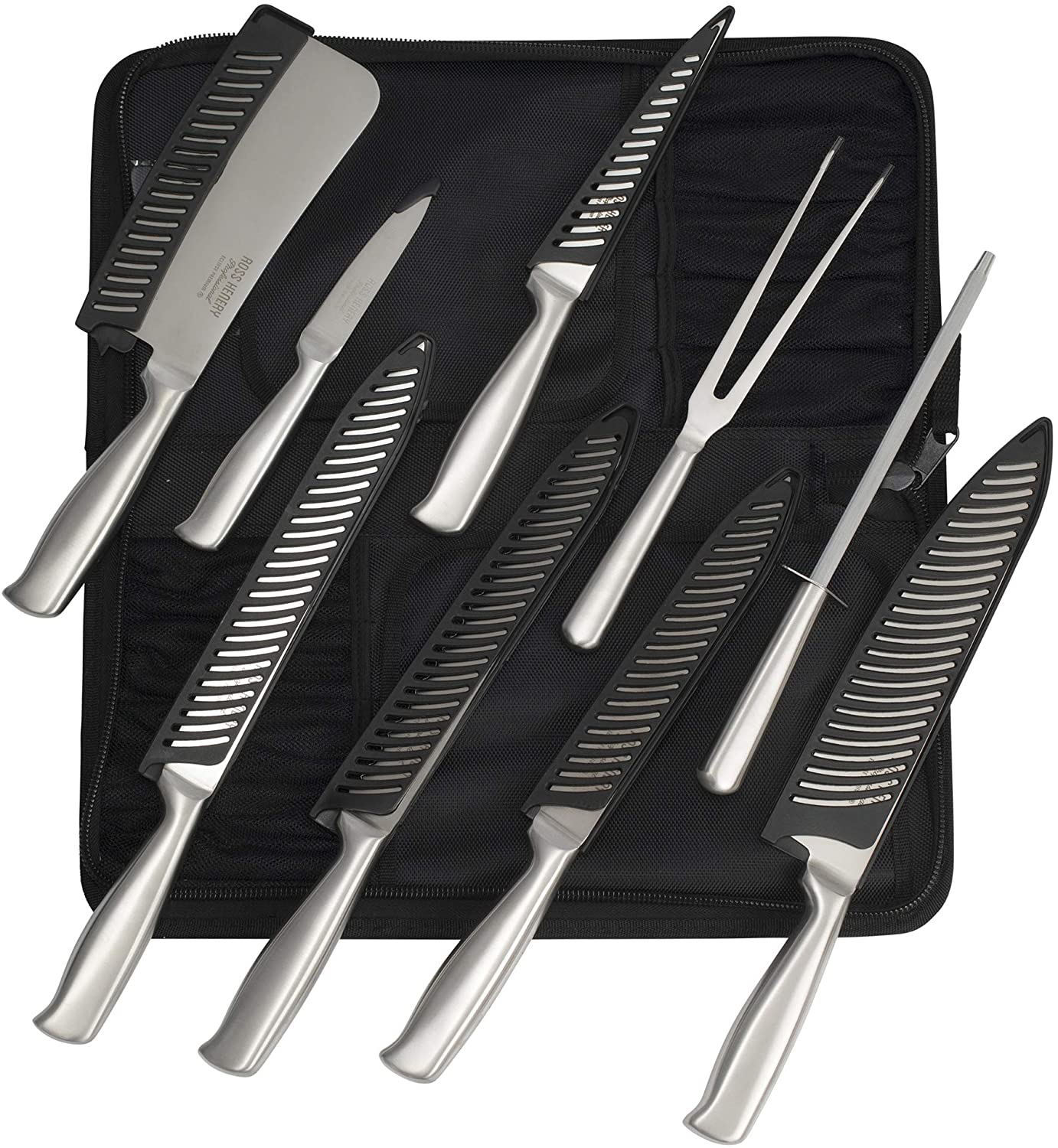 Ross Henery Professional 10 Piece Premium Stainless Steel Chef'S Knife Set / Kitchen Knives in Case