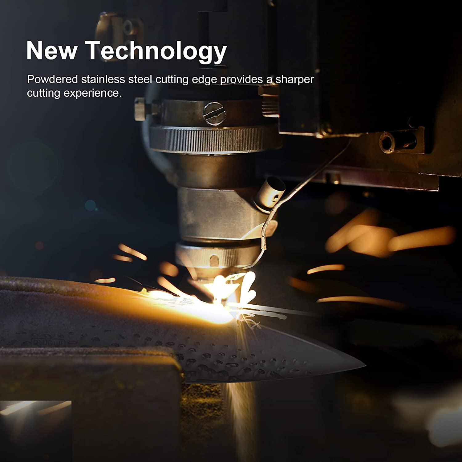 Chef Knife, Imarku 8 Inch Kitchen Knife Premium Sharp Cooking Knife HC German Stainless Steel Japanese Knife for Home Kitchen and Restaurant, Hand-Hammered, Ergonomic Handle, Gift Box