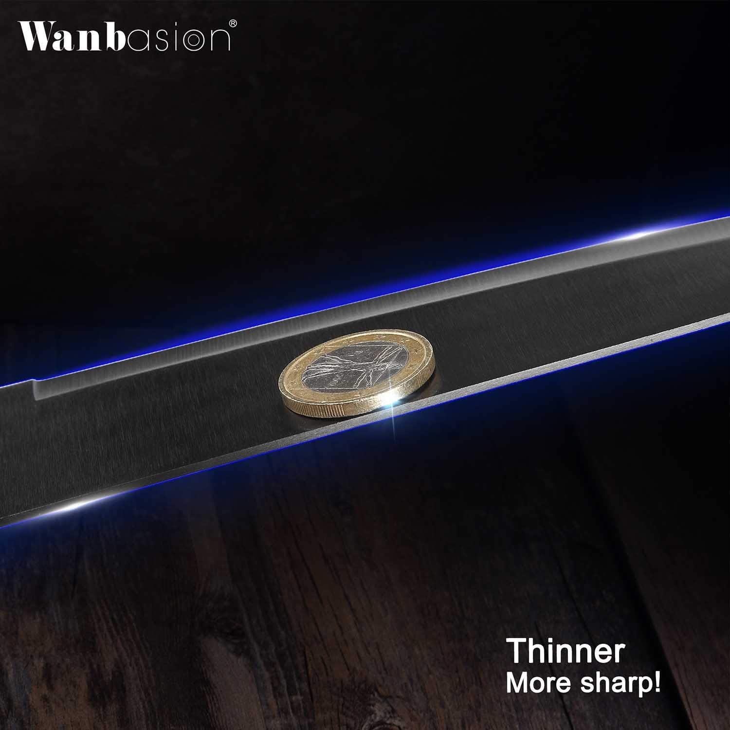 Marbling Black Kitchen Knife Set Block, Kitchen Knife Set Block Wood, Professional Kitchen Knife Set Block with Knife Sharpener