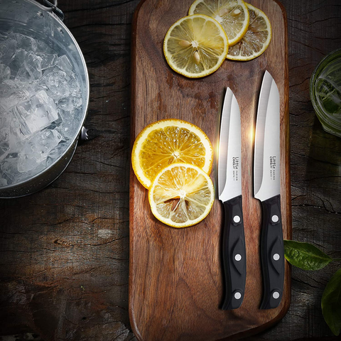 Image of 2PCS Paring Knife - Little Cook Paring Knife Set - Ultra Sharp Kitchen Knife - Fruit Knife - German Stainless Steel - ABS Handle