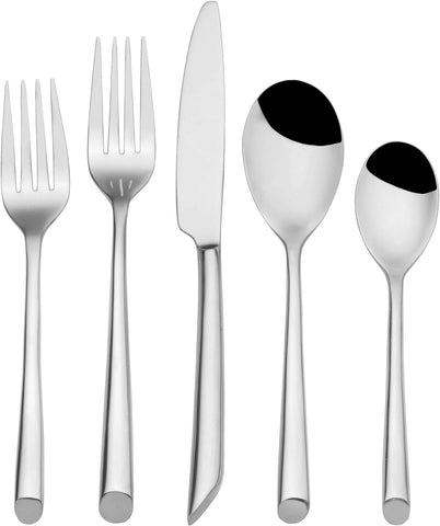 Image of Towle Living Wave 42-Piece Forged Stainless Steel Flatware Set, Service for 8