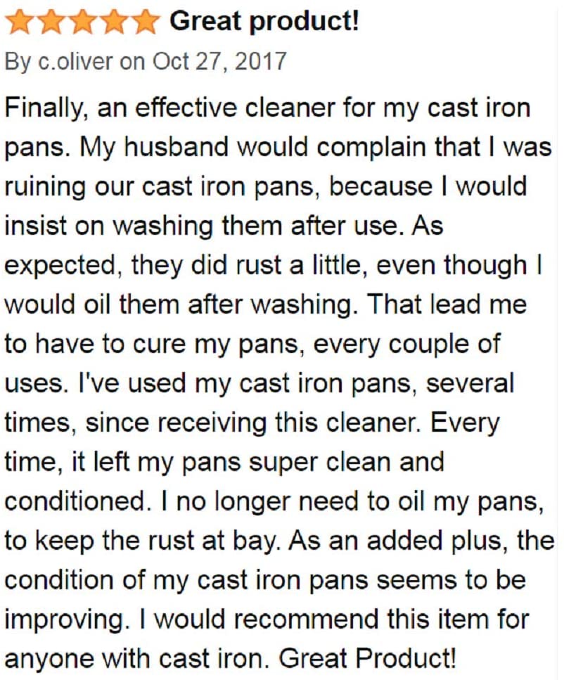 Culina Cast Iron Soap & stick & Conditioning Oil & Stainless Scrubber &Restoring Scrub & brush | All Natural Ingredients | Best for Cleaning, Non-stick Cooking & Restoring | for Cast Iron Cookware - LivanaNatural 