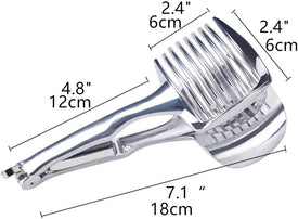 Tomato Slicer Lemon Cutter Stainless Steel Kitchen Cutting Aid Holder Tools for Soft Skin Fruits and Vegetables,Home Made Food & Drinks