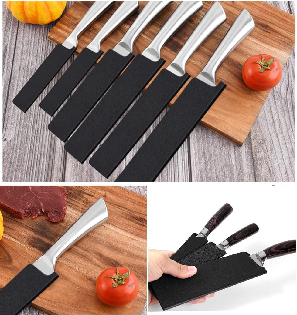 Knife Guards, 2/4/5/10/20Pcs 4.7In - 12.2In Universal Knife Edge Guards, Non-Bpa Knife Sheath, Waterproof Abrasion Resistant Felt Lined Knife Cover Sleeves Knife Protectors(2Pcs 8.7" × 2")