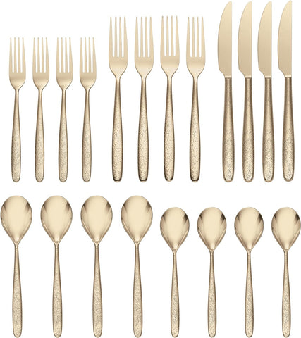 Image of 894808 Storm Champagne 20 Piece Everyday Flatware Set, Service for 4