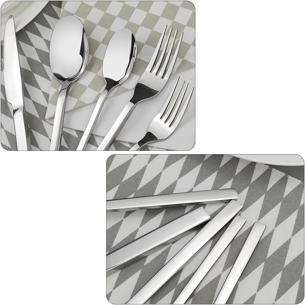 80 Pieces Stainless Steel Flatware Sets, Service for 16