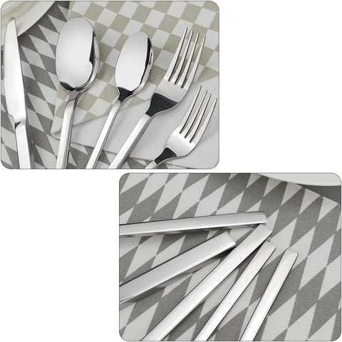 Image of 80 Pieces Stainless Steel Flatware Sets, Service for 16