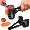 Kitchen Tongs Mandolines for Knife: Multipurpose Tool with Vegetable Cutter, Fruit Tong & Clamp Tool - Slicer for Tomato, Potato, Onion, Lemon, Orange - Home Kitchen Clamp Tool