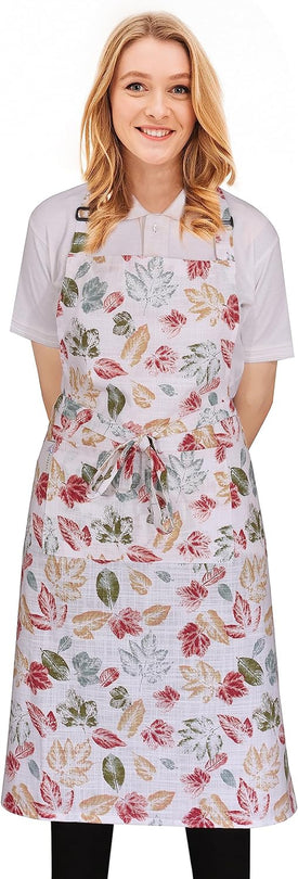 Cotton Enrich Cute Aprons for Women with Pockets Adjustable Upto XXL, Cooking, Kitchen, Server, Chef Apron