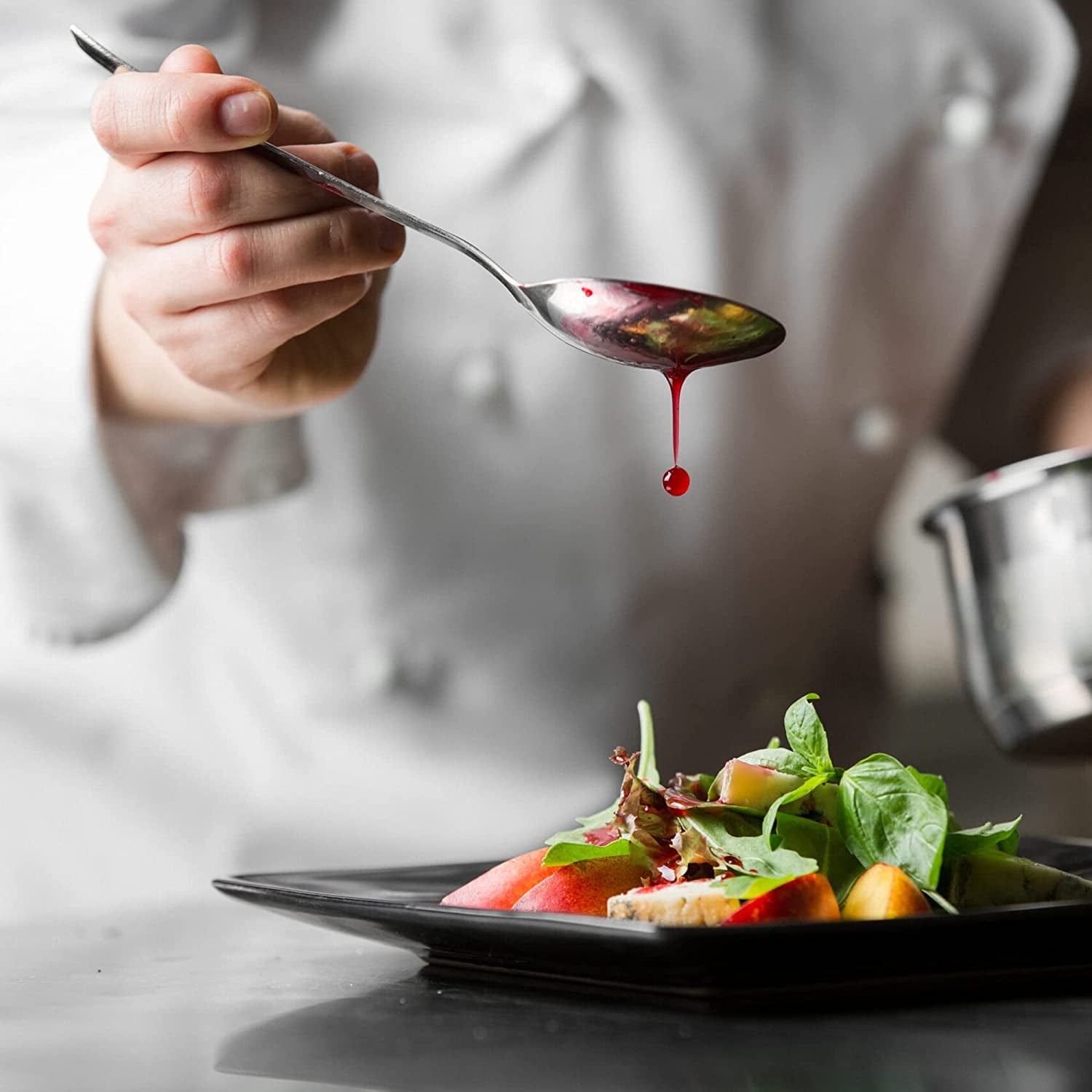 Professional Chef Plating Kit, 10 Piece Culinary Plating Set, Black, Stainless Steel (10 Piece, Black)