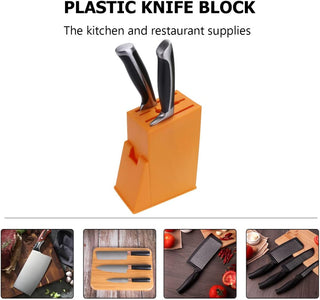 Kitchen Knife Set Block Knife Set Plastic Knife Holder Knife Storage Organizer Universal Knife Block Knife Holder Counter for Home Restaurant