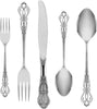 Silverware Set for 8, Stainless Steel Gorgeous Retro Royal Flatware Set, 40-Pieces Cutlery Tableware Set, Kitchen Utensils Set Include Spoons and Forks Set, Mirror Finish, Dishwasher Safe