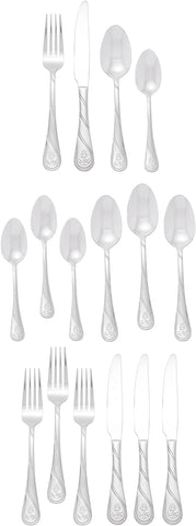 Image of Anchor 16-Piece Flatware Set, Stainless Steel