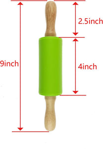 18 Pack Small Rolling Pin for Kids, 9 Inch Kids Rolling Pin for Home Kitchen (6 Colors)