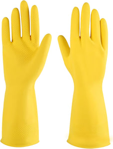 Rubber Cleaning Gloves 3 or 6 Pairs for Household,Reuseable Dishwashing Gloves for Kitchen.