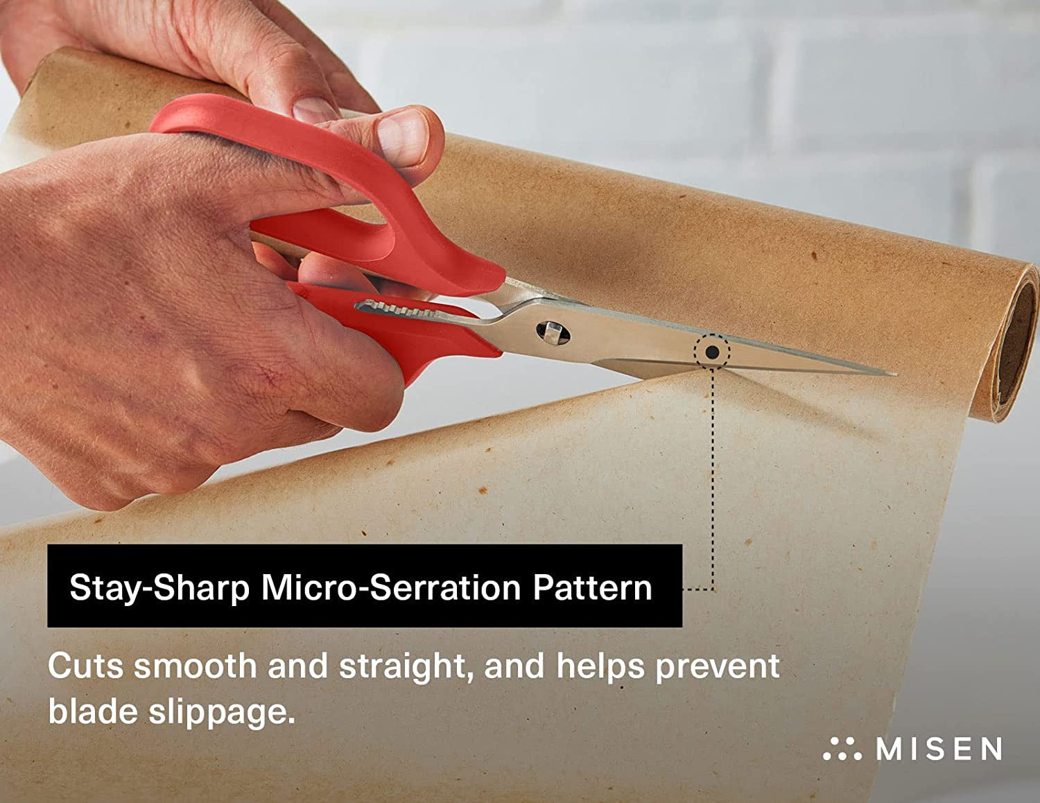 Kitchen Scissors - Multipurpose Kitchen Shears - Heavy Duty Food Scissors - Dishwasher Safe Meat Scissors, Red