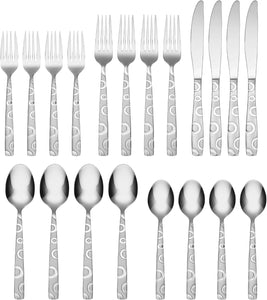 Hemisphere Sand Piece Flatware Set, 20 Count, No Color