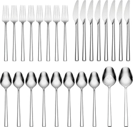 Lx Collective Piece Flatware Set, 26 Count, Metallic