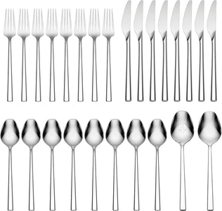 Lx Collective Piece Flatware Set, 26 Count, Metallic