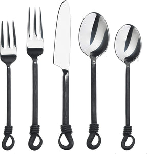 Twist and Shout 20-Piece Stainless Steel Flatware Set, Service for 4