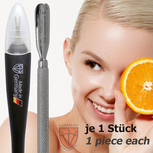 - Brand Quality Cuticle Knife Trimmer Remover Cutter (1Pc.) and Cuticle Pusher Scratcher (1 Pc.) Made in Germany