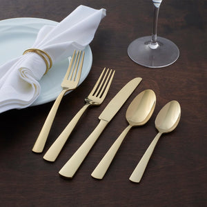 Aptitude Champagne Satin 20 Piece Flatware Set