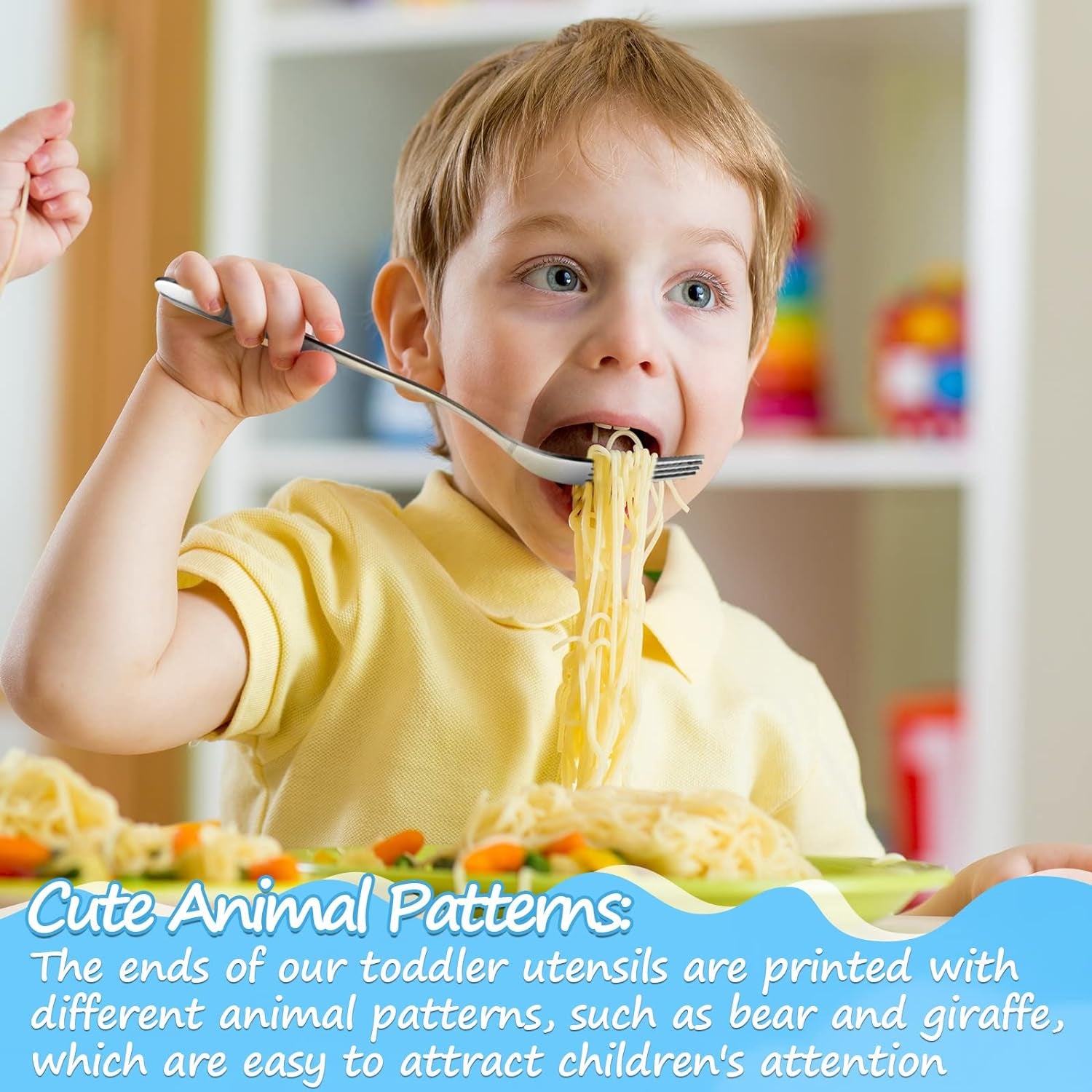 36 Pcs Kids Silverware Set Toddler Utensils Stainless Steel Safe Forks and Spoons 16 Kids Forks 16 Kids Spoons Children Metal Cutlery Set Baby Flatware Sets (Silver)