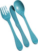 Eco 24 Piece (Fork, Knife, Spoon) Plant Based Cutlery Bamboo Reusable Flatware Set, Blue