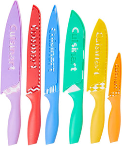 C55-12PR1 12-Piece Printed Color Knife Set with Blade Guards, Multicolored