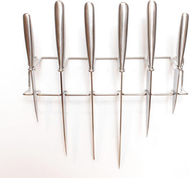 - Knife Block, Stainless Steel, Wall Mounted