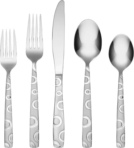 Image of Hemisphere Sand Piece Flatware Set, 20 Count, No Color