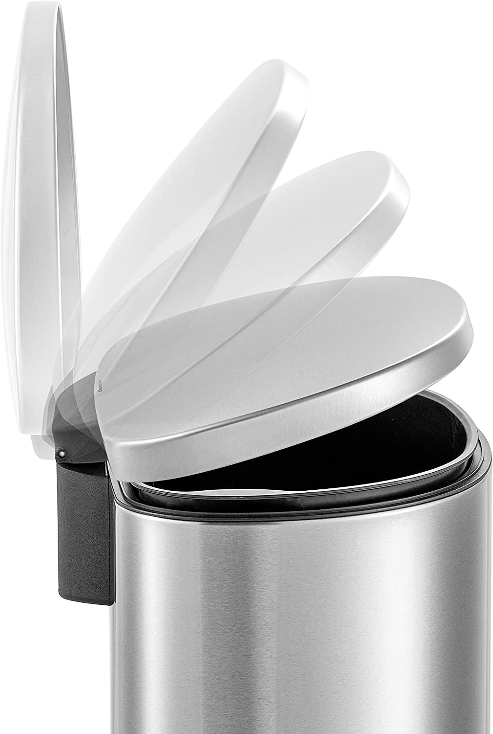 50L/13Gal Heavy Duty Hands-Free Stainless Steel Commercial/Kitchen Step Trash Can, Fingerprint-Resistant Soft Close Lid Trashcan, 50L / 13 GAL