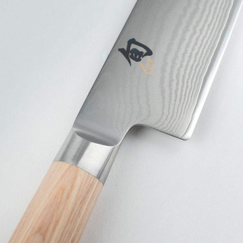 Image of Classic Blonde 7” Santoku Knife, Blonde Pakkawood Handle, Full Tang VG-MAX Blade