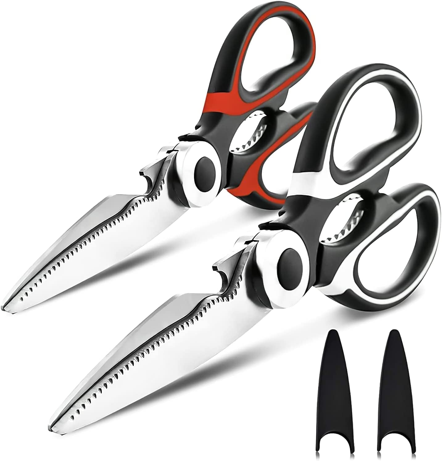 Kitchen Shears,2-Pack Heavy Duty ,Dishwasher Safe Meat Kitchen Scissors for General Use for Chicken/Poultry/Fish/Meat
