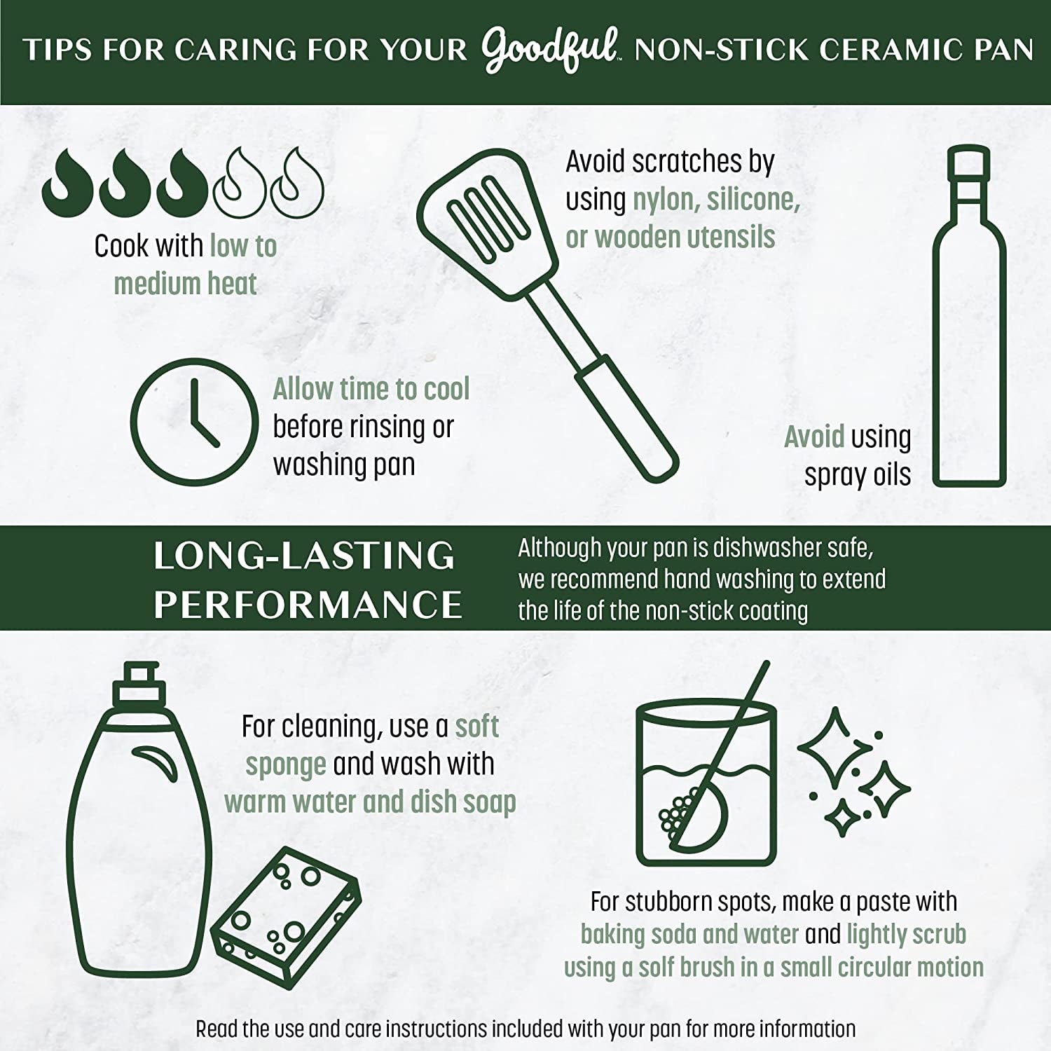 Ceramic Nonstick Pots and Pans Set, Titanium-Reinforced Premium Nonstick Coating, Dishwasher Safe Pots and Pans, Tempered Glass Steam Vented Lids, Stainless Steel Handles, 12-Piece, Cream