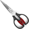 Kitchen Scissors - Heavy Duty Utility Come Apart Kitchen Shears for Chicken, Meat, Food, Vegetables - 9.25 Inch Long Black & Red