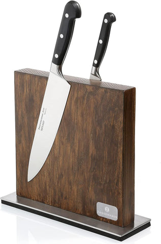 Image of Magnetic Wood Knife Block for Kitchen Counter, 11" X 3.5", Medium Ash