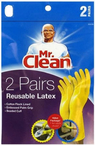 Image of Large Reusable Latex Gloves, 2 Color, 2 Pairs